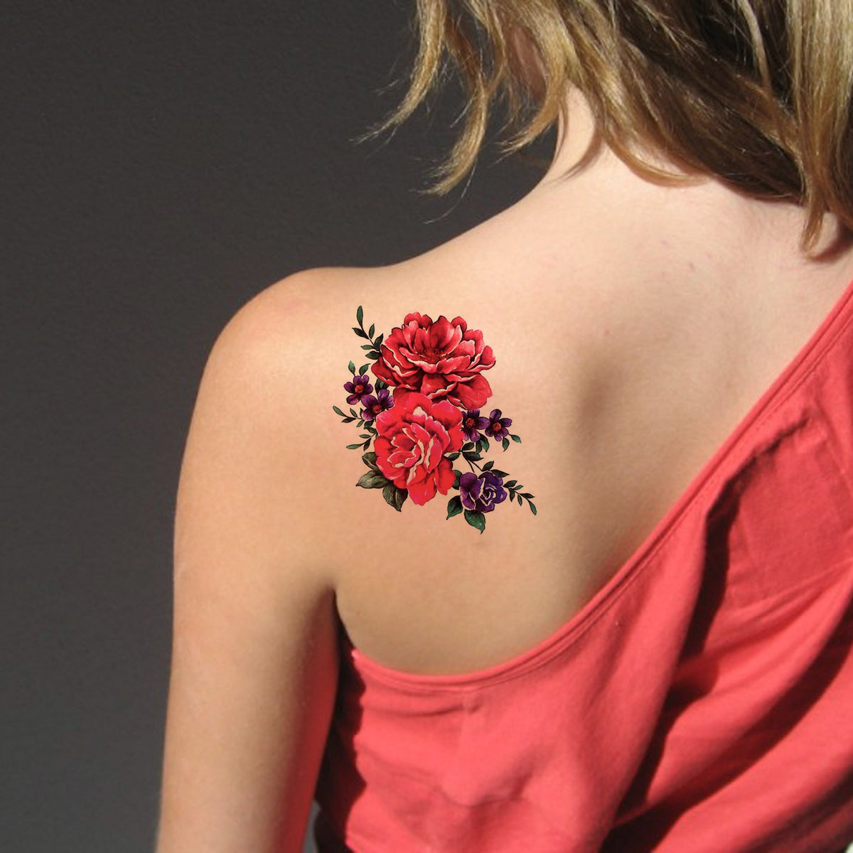 Waverly Vintage Watercolor Floral Flower Temporary Tattoo Mybodiart