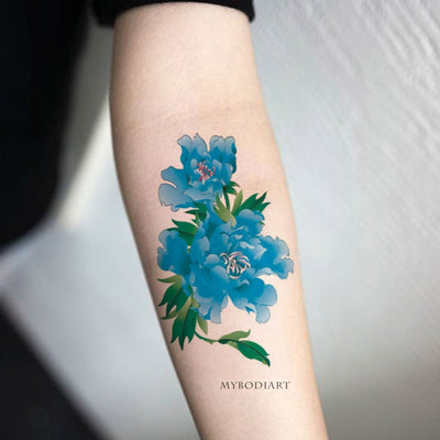 Flowers Floral Temporary Tattoo - FAKE TATTOOS – Fake Tattoos