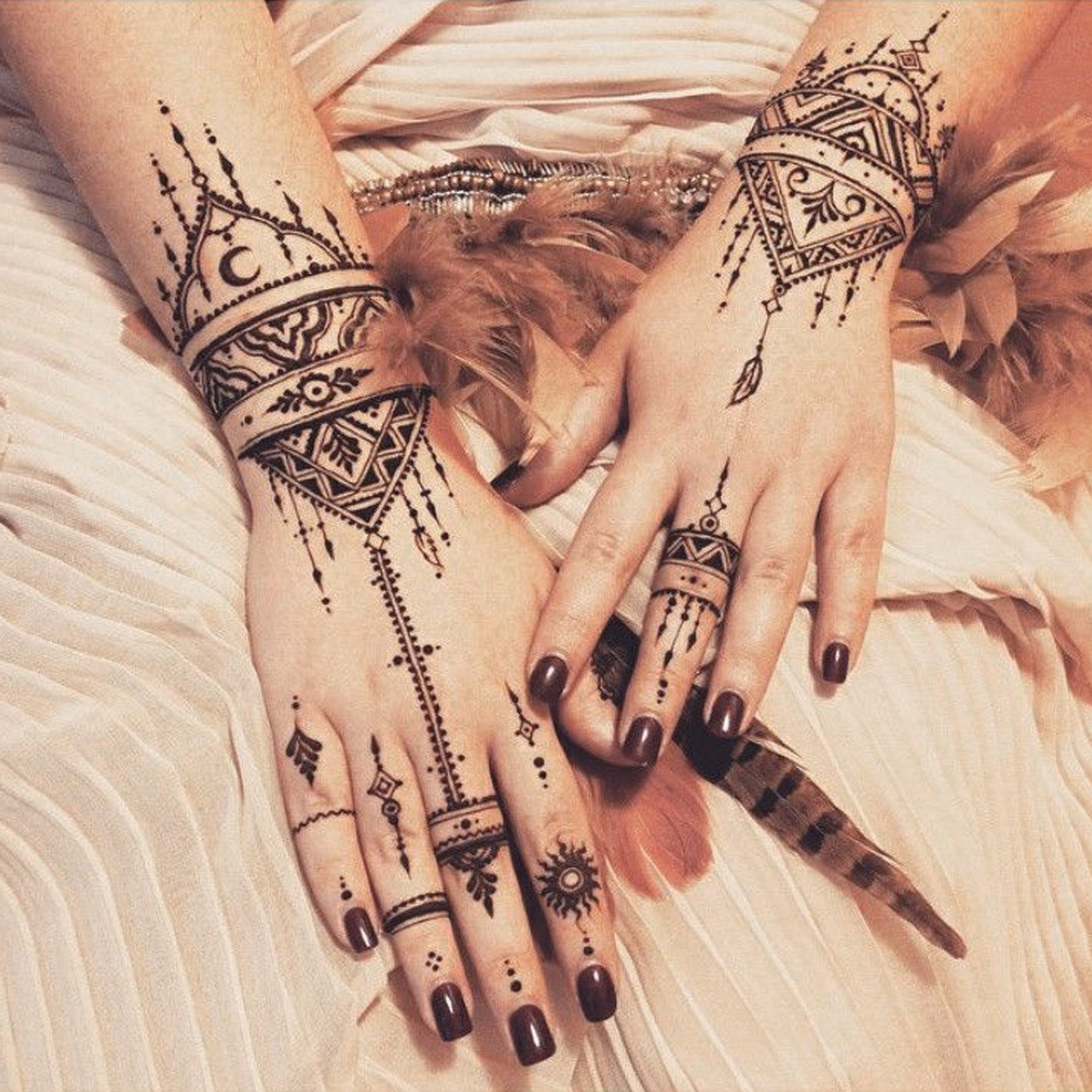 Buy Instant Henna Tattoo Dastaanay Full Hand Design With Online in India   Etsy