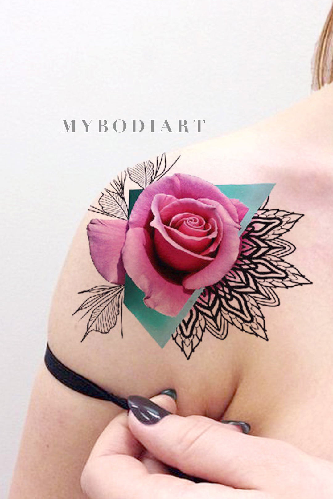 Rose mandala linework download tattoo design – TattooDesignStock