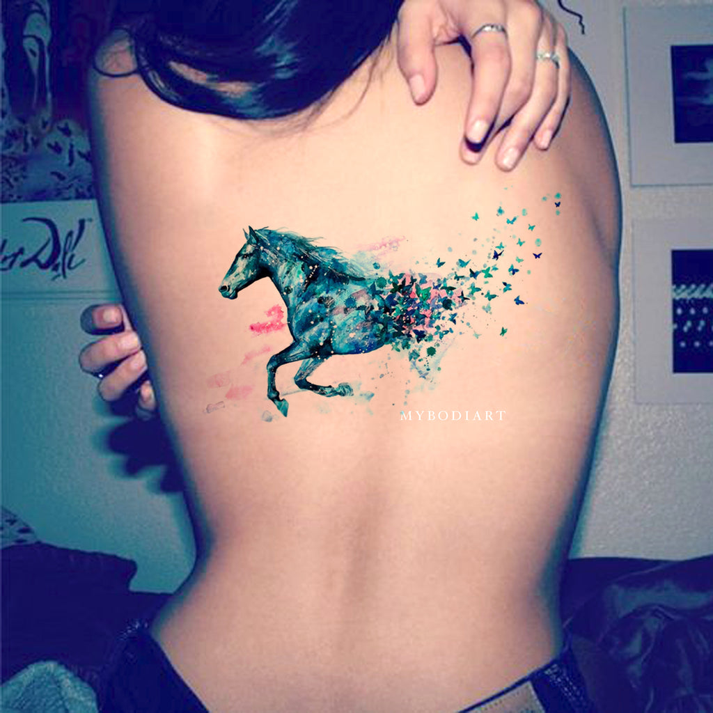 Female Leg Sea Horse Tattoo Isolated White – Stock Editorial Photo ©  ikostudio #4938942