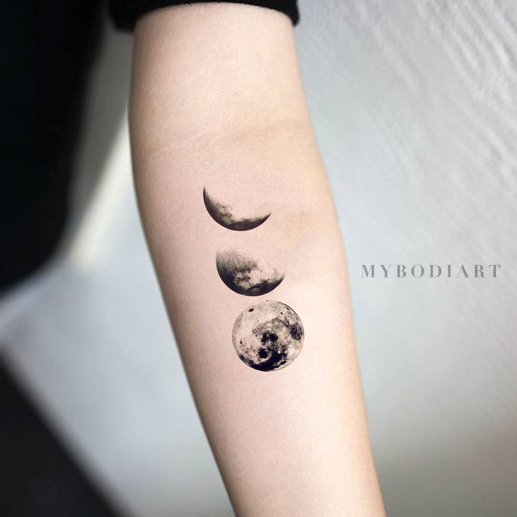 My moon phases tattoo Done by the fabulous Ian Reynold at Castro Tattoo in  San Francisco CA  rtattoos