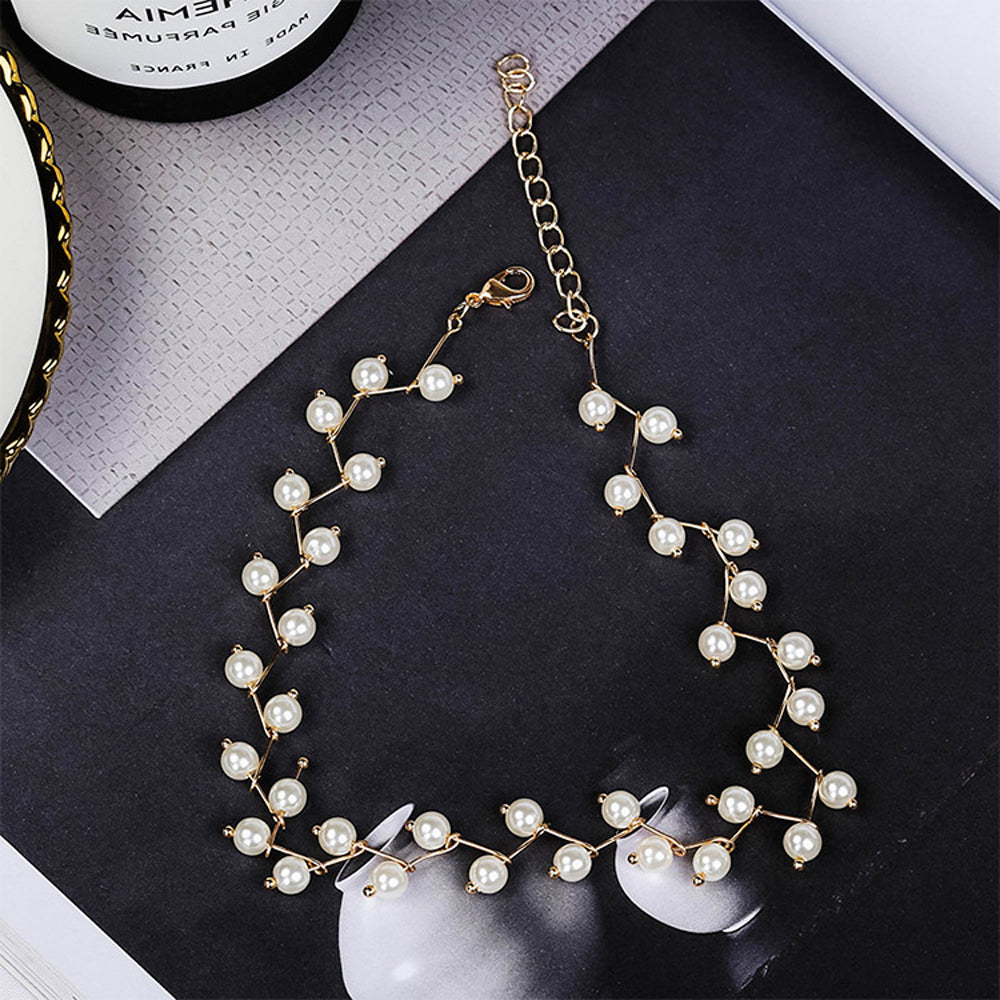 Chanel Floating Pearl Wired Choker Necklace in Silver or Gold – MyBodiArt