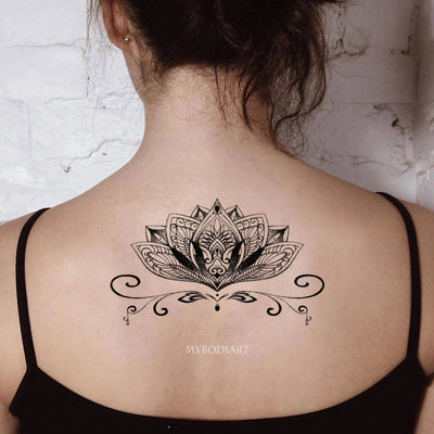 Snapklik.com : VANTATY 64 Sheets Tribal Vintage Black Lotus Temporary  Tattoos For Women Girls