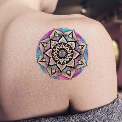 Watercolor Mandala Tattoo Design 2 - KickAss Things
