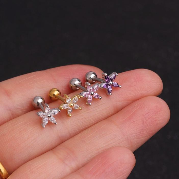 Grape Helix Piercing Earring Studs Tragus Cartilage Crystal Jewelry –  Impuria Ear Piercing Jewelry