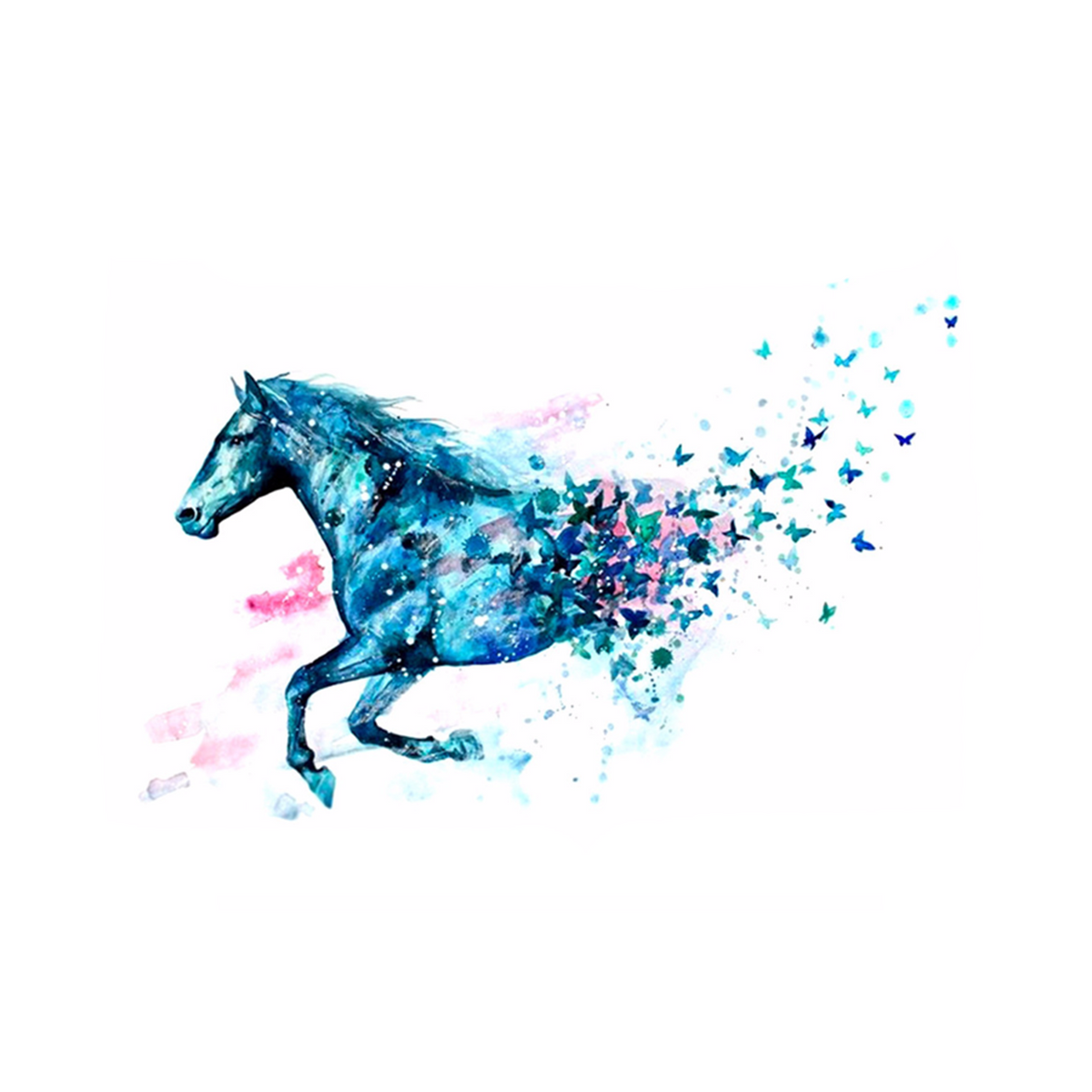 Watercolor Horse Spirit Temporary Tattoo – MyBodiArt